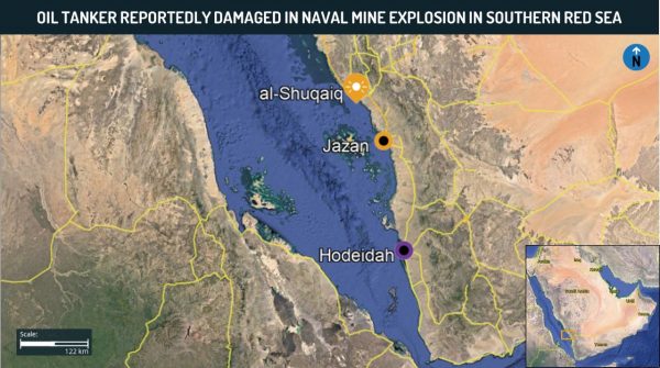 Saudi Arabia Alert: Oil tanker reportedly damaged in naval mine ...