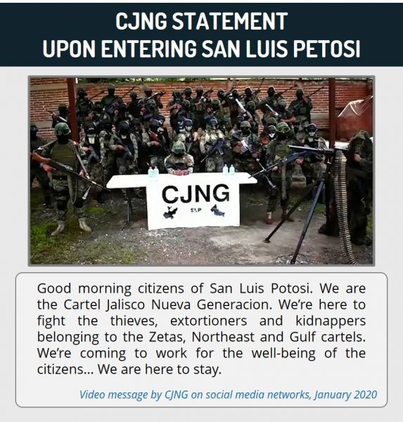 CJNG Statement Upon Entering San Luis Petosi